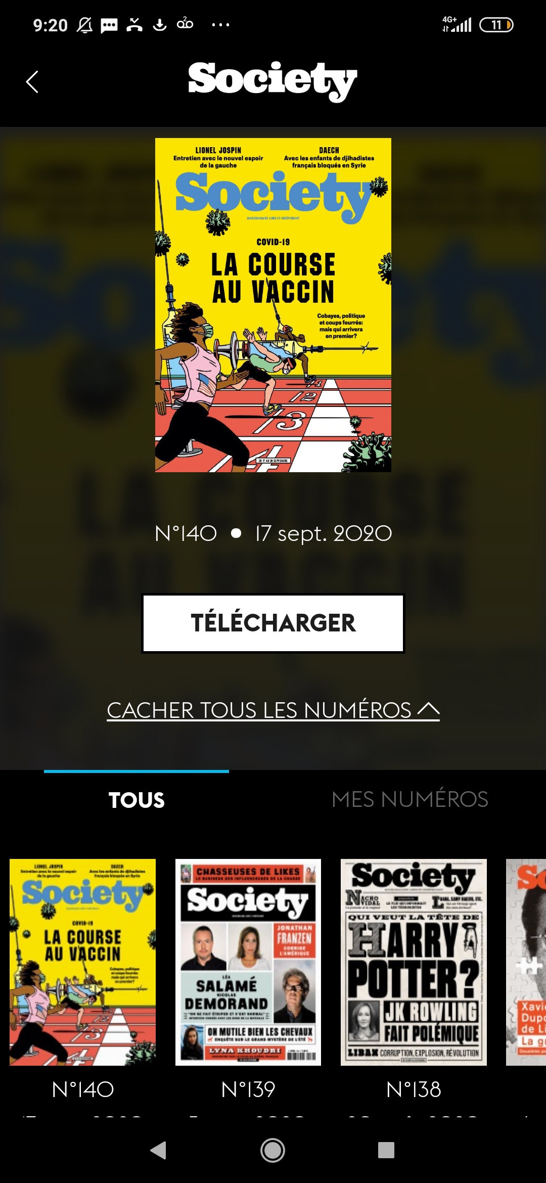 Choisir ancien numéro